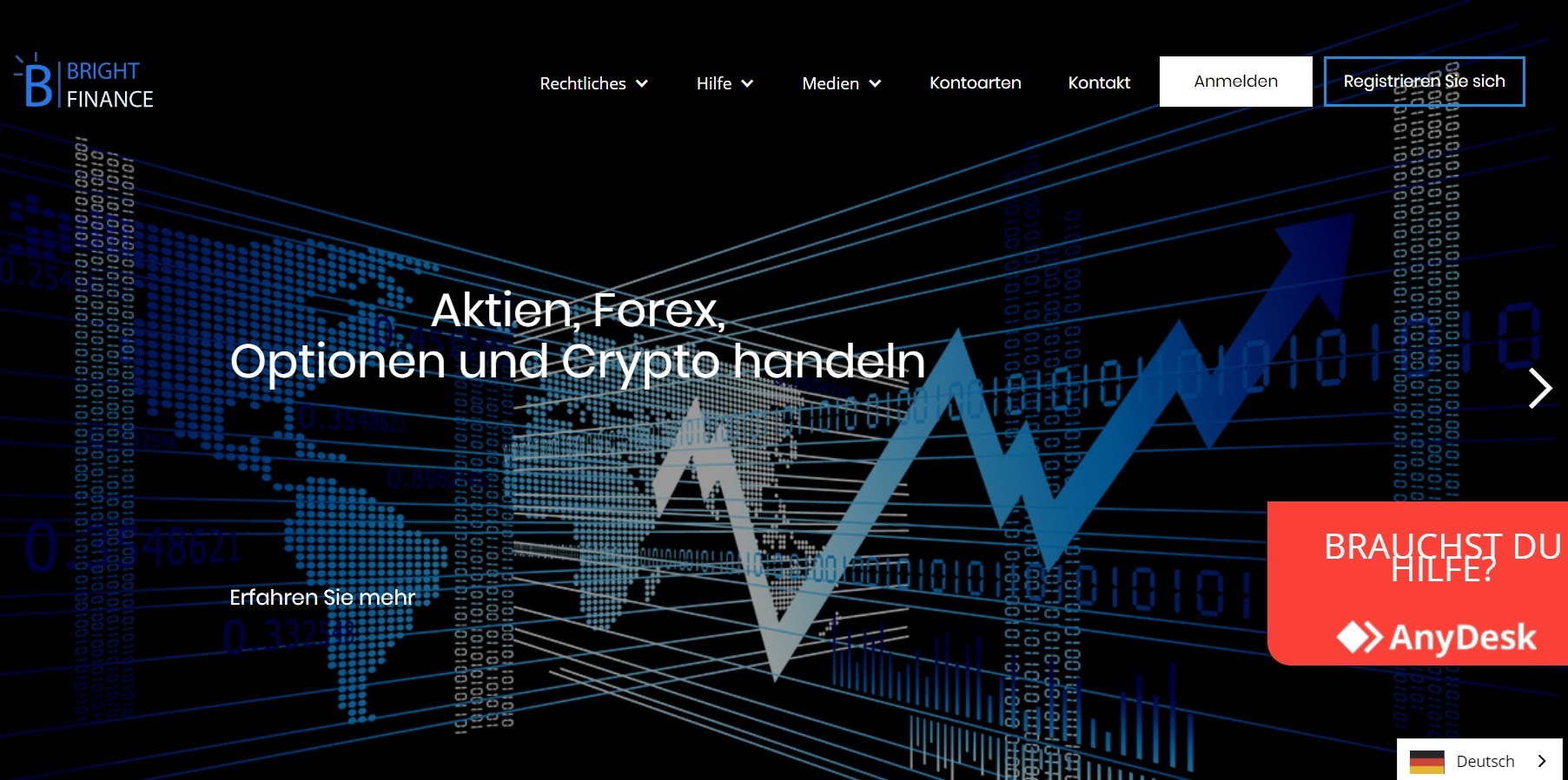 Kryptowährung Broker: BrightFinance – Investieren Sie Einfach in den Kryptomarkt