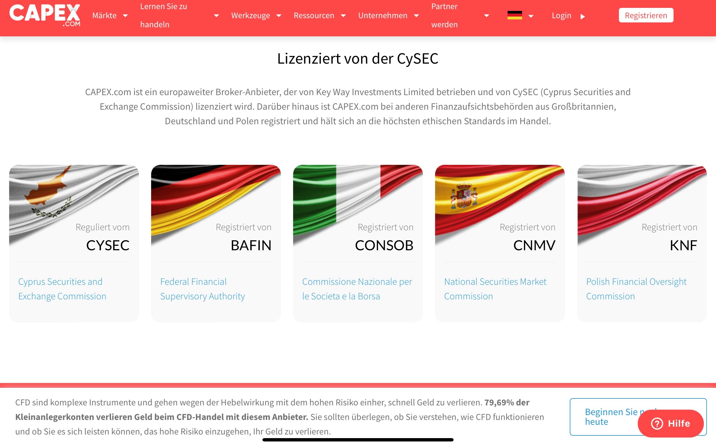 (Offiziell lizenziert von CySEC und verfügt über zahlreiche Regulierungen)