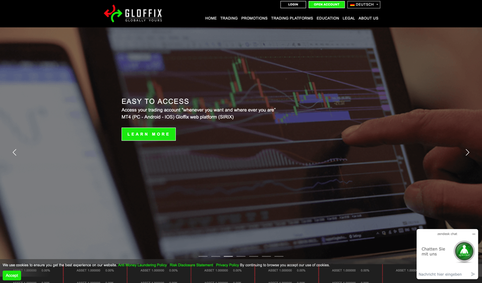 Die offizielle Homepage von Gloffix