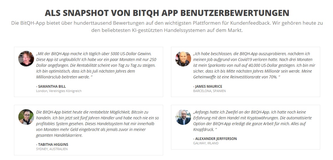 BitQH App legt auch Wert auf den Kunden-Support-Service BitQH App legt auch Wert auf den Kunden-Support-Service