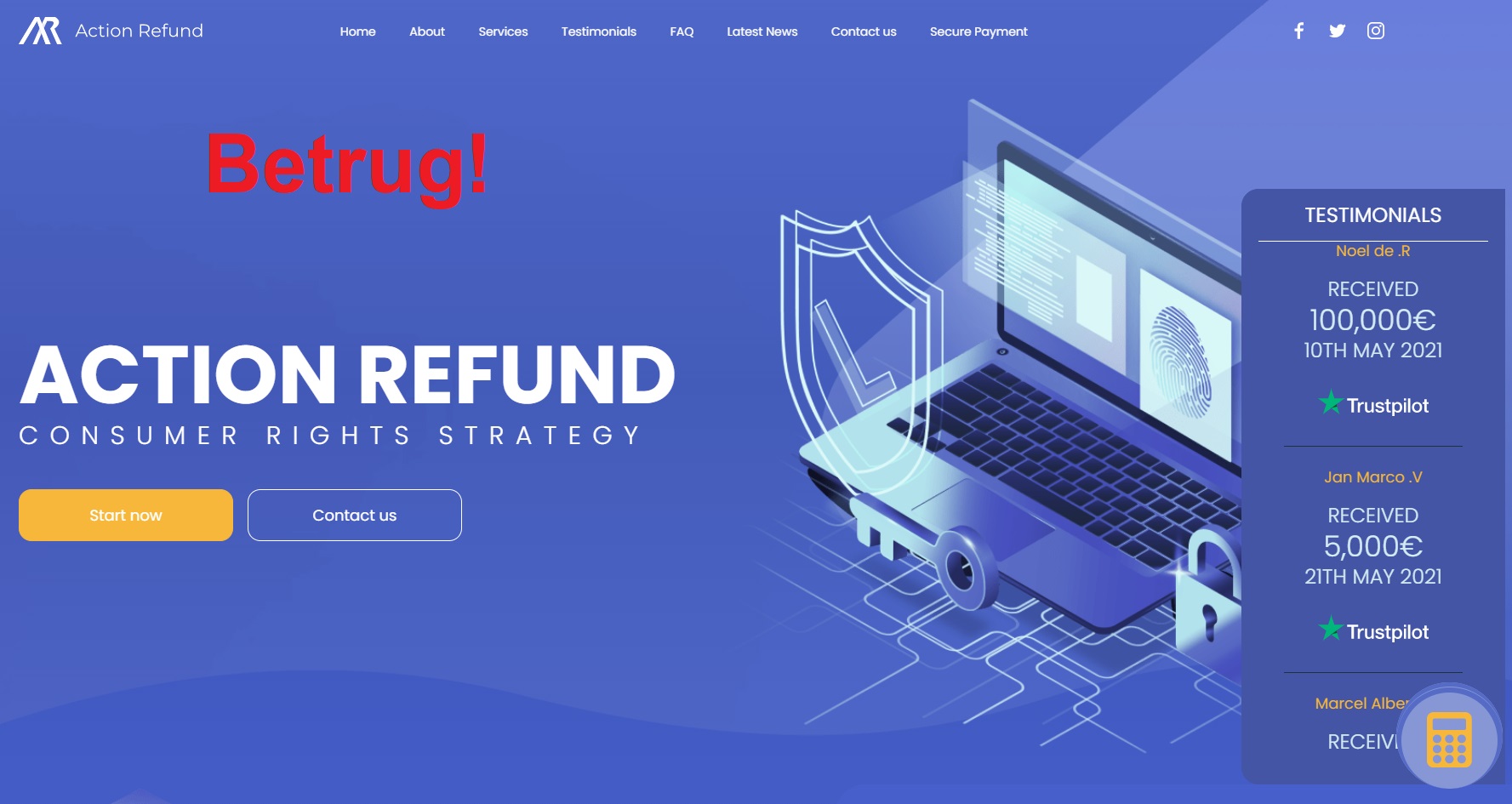 FSMA warning: Action Refund (www.actionrefund.com, www.lp.actionrefund.com and www.actionrefund-ltd.com)