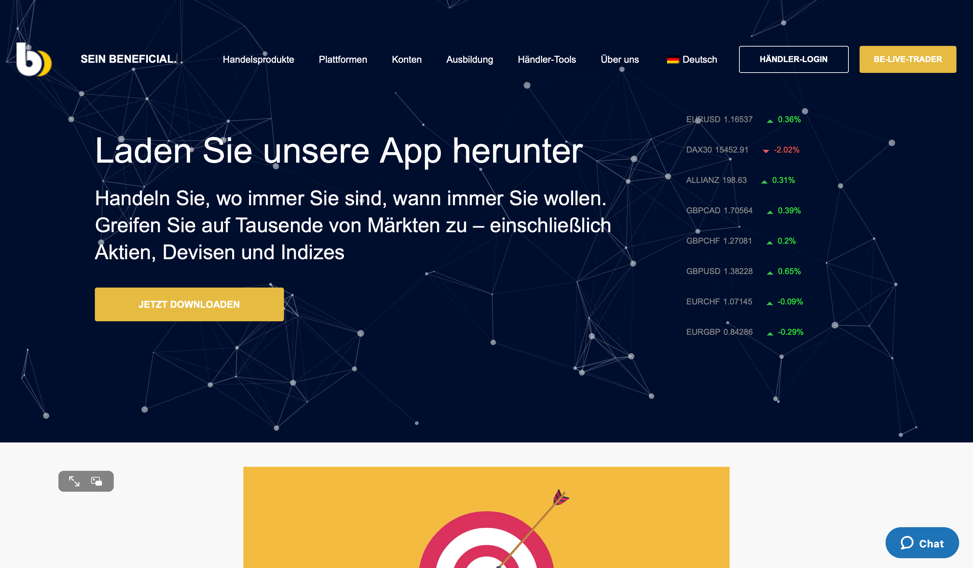 Die offizielle Webseite des Brokers.