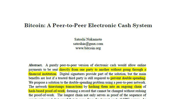 Bitcoin-Whitepaper wurde 2008 veröffentlicht und ist damit dreizehn Jahre alt