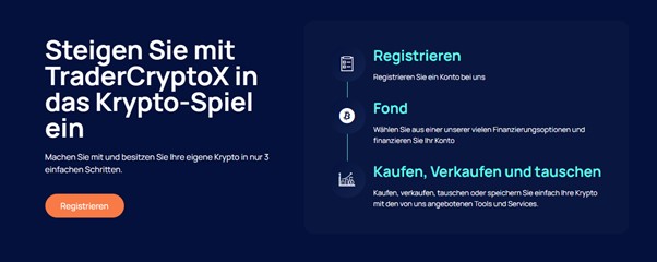 Registrierung Trading Trader Cryptox