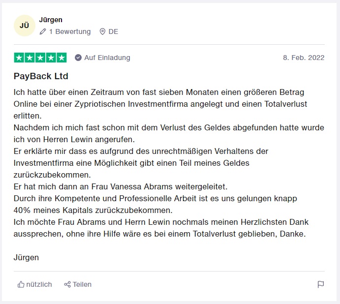 https://de.trustpilot.com/users/6202a3c4060f340012753a85 https://de.trustpilot.com/users/6202a3c4060f340012753a85