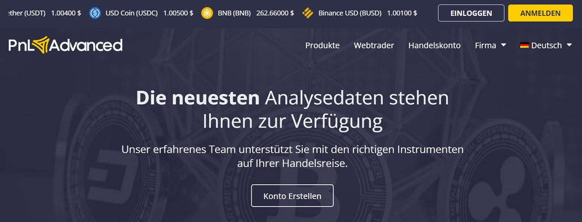 PnL Advanced Startseite