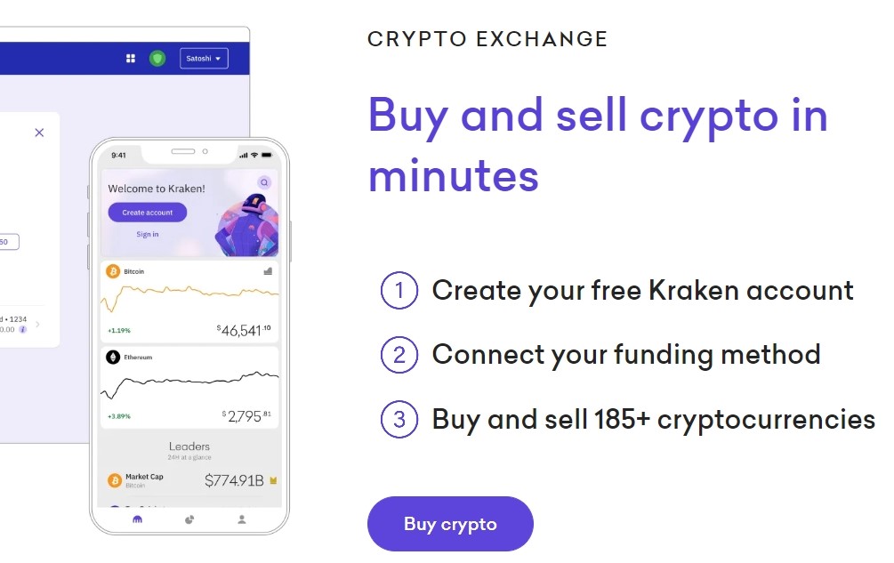 Kraken webseite