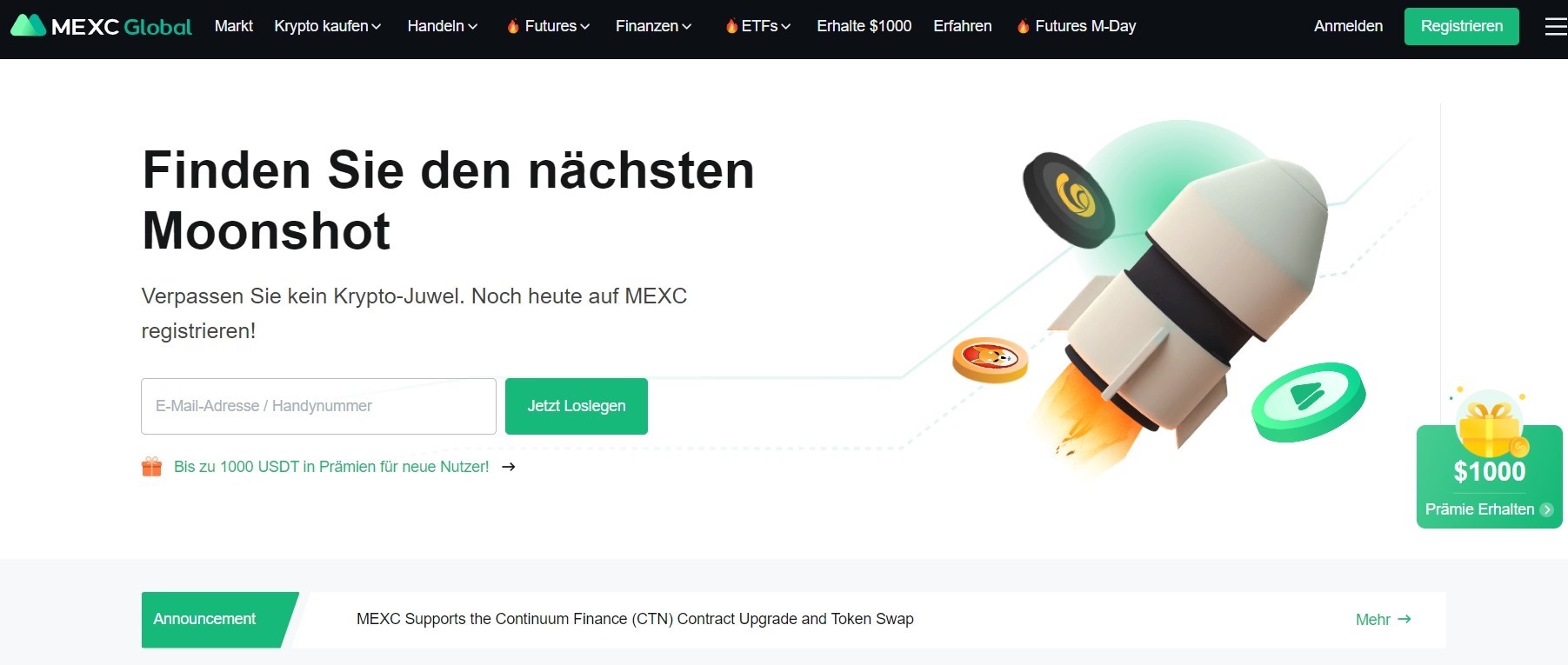 MEXC startseite