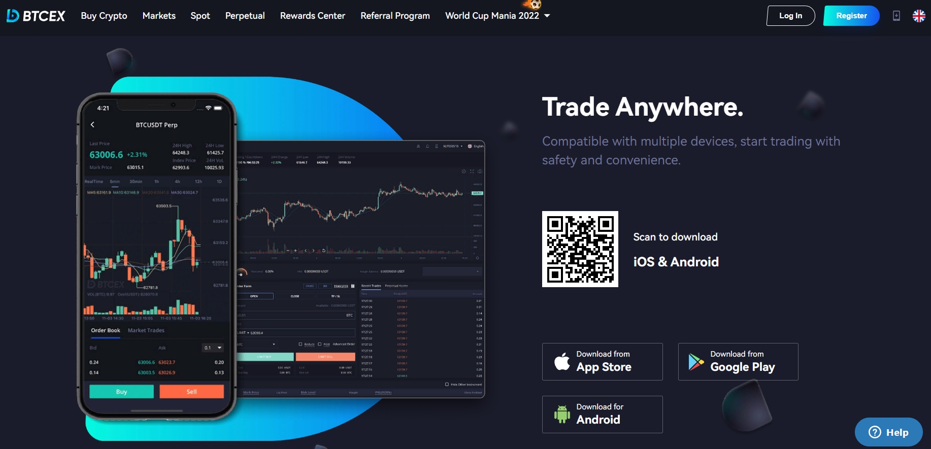 BTCEX webseite
