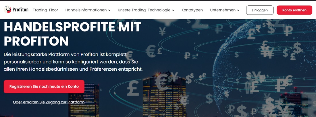 Profiton de Homepage