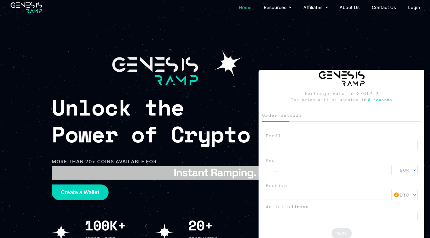 Genesis Exchange trading platform