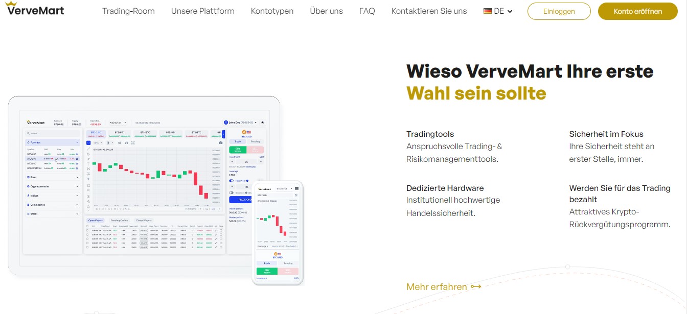 Vervemart Trading Platform