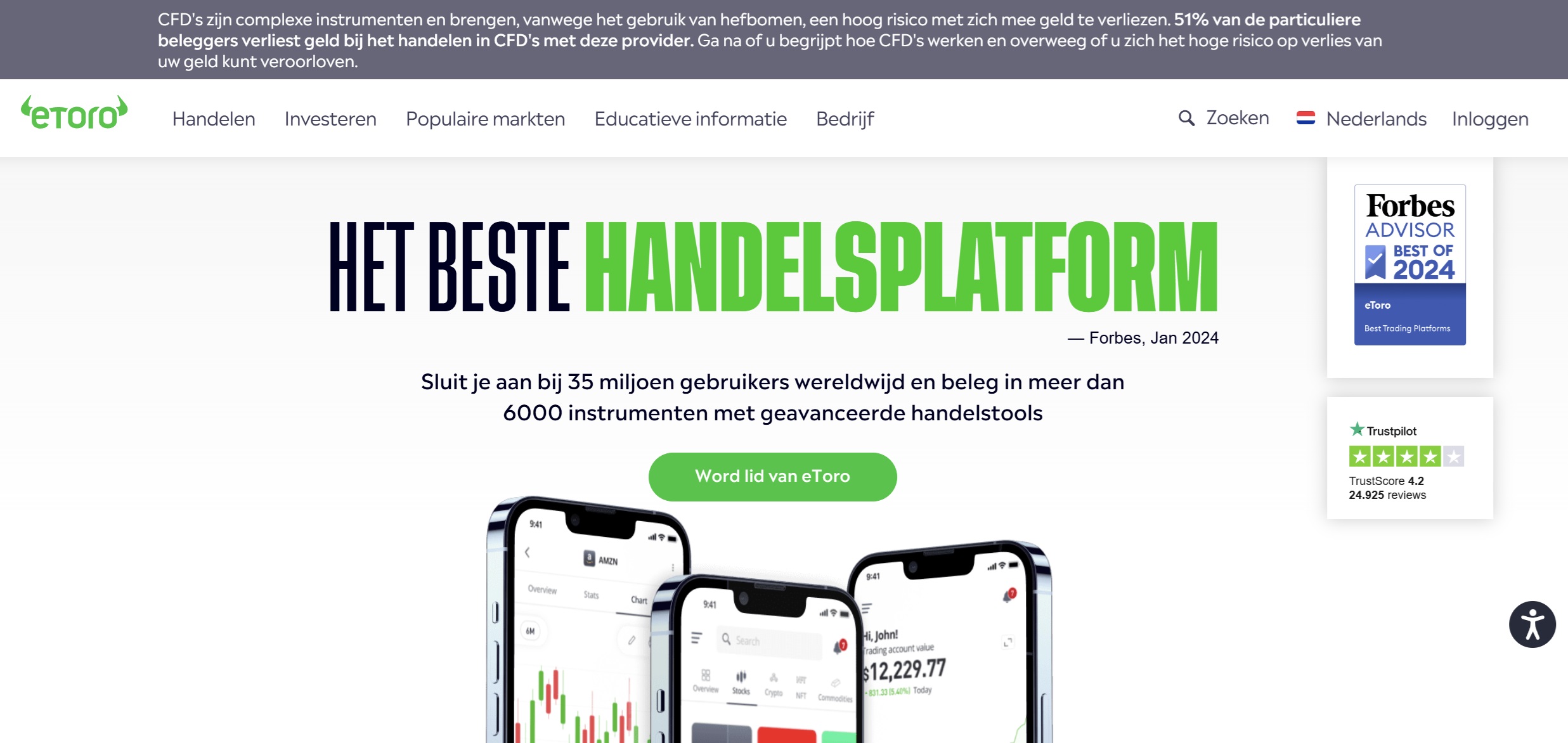 Herziening van EToro Herziening van EToro
