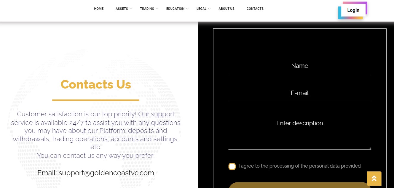 Golden Coast VC Contact Page Golden Coast VC Contact Page