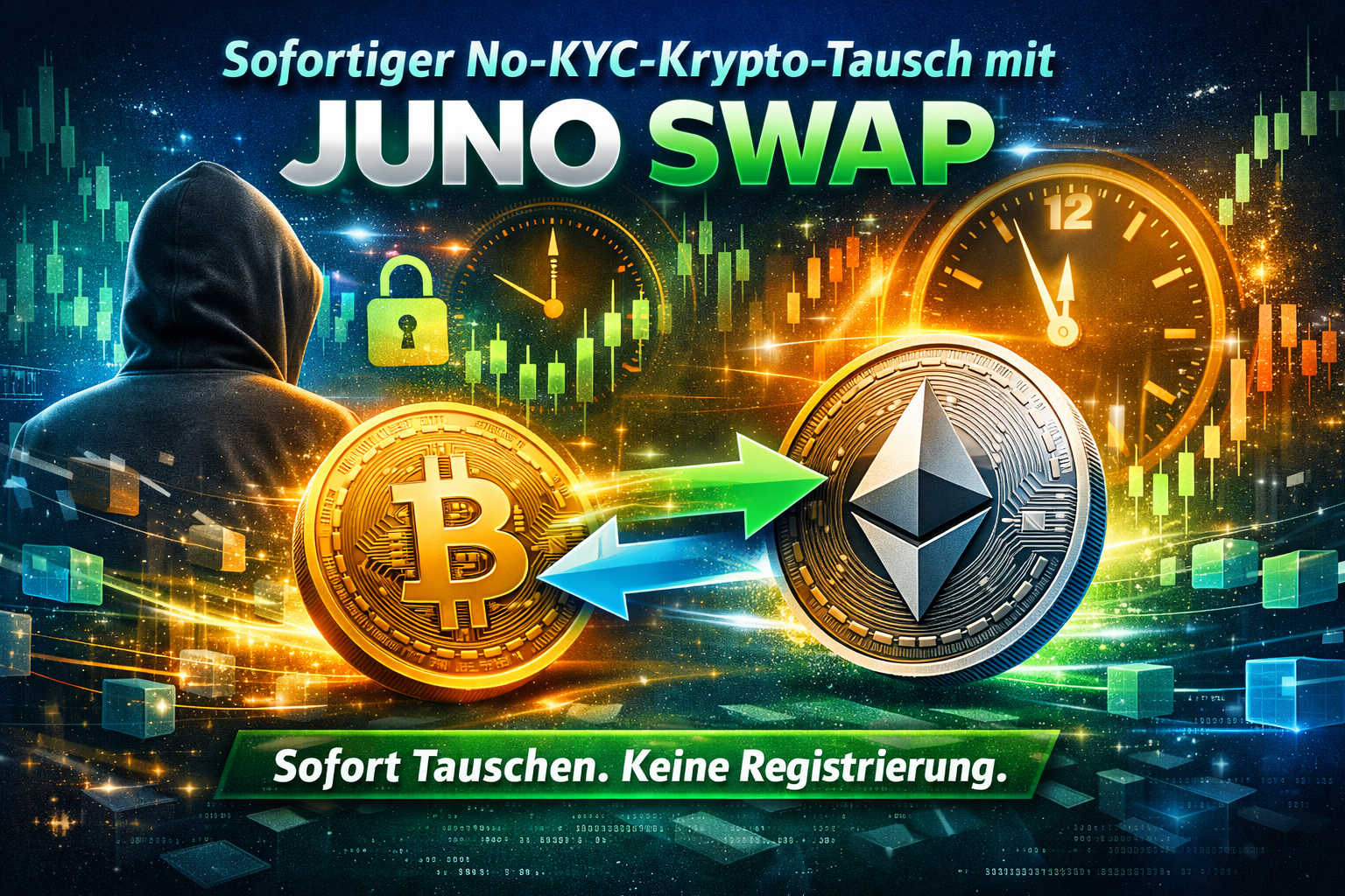 Sofortiger No-KYC-Krypto-Tausch mit Juno Swap