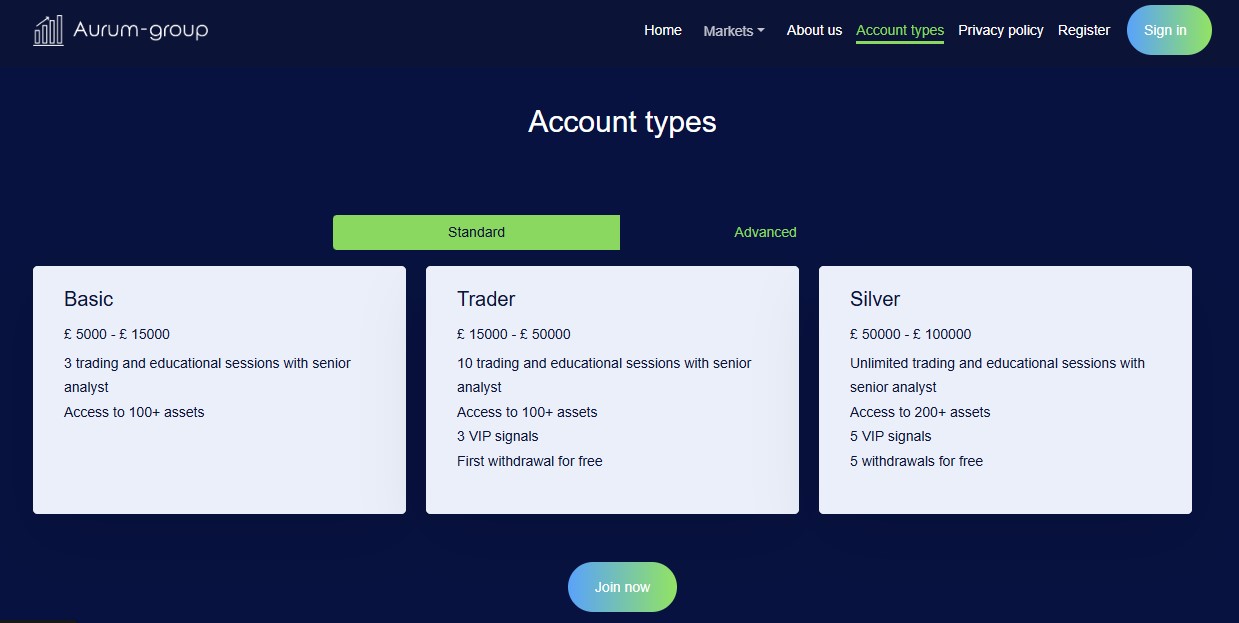 AURUM GROUP Accounts