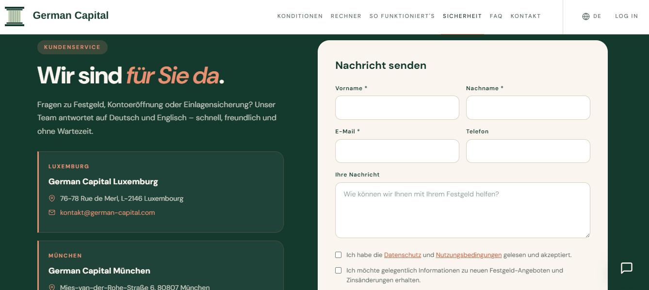 German Capital Customer Support German Capital Customer Support